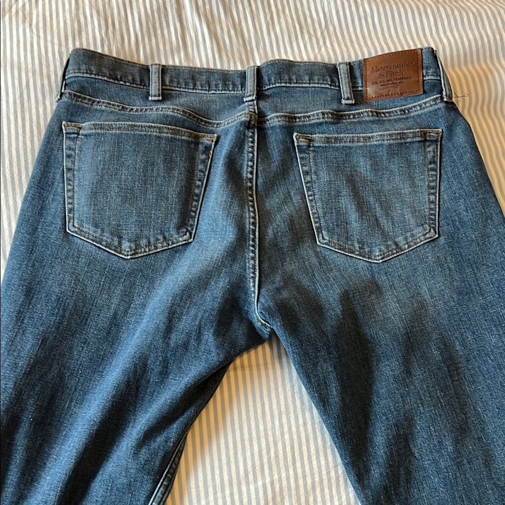 Abercrombie & Fitch Blue Straight Leg Jeans - Picture 4 of 4